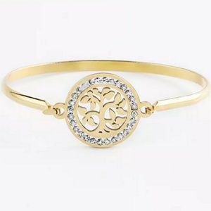 Gold Tree of Life Bangle